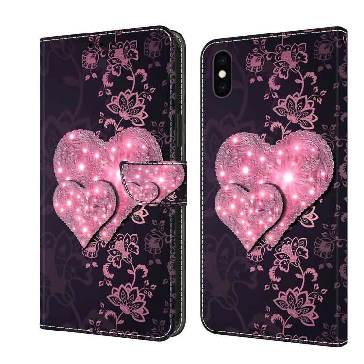 Crystal 3D Shockproof Protective Leather Phone Case, For iPhone XR, For iPhone XS Max