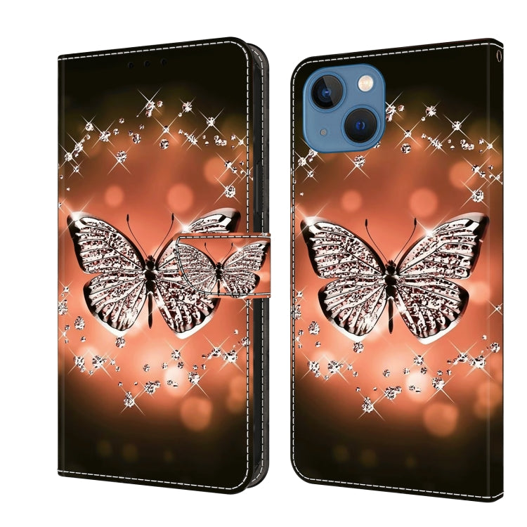 Crystal 3D Shockproof Protective Leather Phone Case, For iPhone 14 Pro Max, For iPhone 15