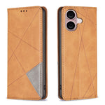 Rhombus Texture Magnetic Leather Phone Case, For iPhone 18 Pro Max/17 Pro Max, For iPhone 18 Pro/17 Pro, For iPhone 17, For iPhone 17 Air, For iPhone 16 Pro Max, For iPhone 16 Pro, For iPhone 16 Plus, For iPhone 16