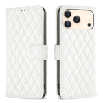 Diamond Lattice Wallet Flip Leather Phone Case, For iPhone 17e / 16e, For iPhone 17 Pro Max, For iPhone 17 Pro, For iPhone 17, For iPhone Air, For iPhone 16 Pro Max, For iPhone 16 Pro, For iPhone 16 Plus