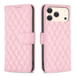 Diamond Lattice Wallet Flip Leather Phone Case, For iPhone 18 Pro/17 Pro, For iPhone 18 Pro Max/17 Pro Max, For iPhone 17e / 16e, For iPhone 17, For iPhone Air, For iPhone 16 Pro Max, For iPhone 16 Pro, For iPhone 16 Plus