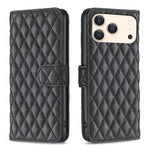Diamond Lattice Wallet Flip Leather Phone Case, For iPhone 18 Pro/17 Pro, For iPhone 18 Pro Max/17 Pro Max, For iPhone 17e / 16e, For iPhone 17, For iPhone Air, For iPhone 16 Pro Max, For iPhone 16 Pro, For iPhone 16 Plus