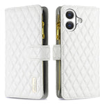 Diamond Lattice Zipper Wallet Leather Flip Phone Case, For iPhone 18 Pro/17 Pro, For iPhone 18 Pro Max/17 Pro Max, For iPhone 17, For iPhone 17 Air, For iPhone 16 Pro Max, For iPhone 16 Pro, For iPhone 16 Plus, For iPhone 16