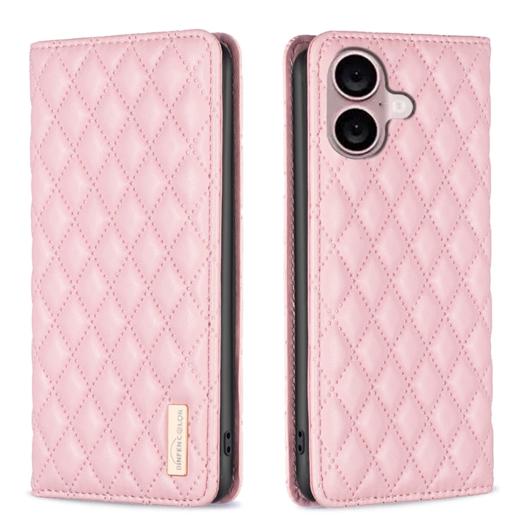 Diamond Lattice Magnetic Leather Flip Phone Case, For iPhone 17 Pro Max, For iPhone 17 Pro, For iPhone 17, For iPhone Air, For iPhone 16 Pro Max, For iPhone 16 Pro, For iPhone 16 Plus, For iPhone 16