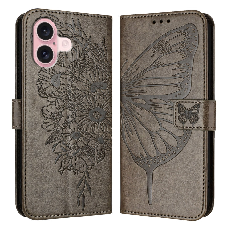 Embossed Butterfly Leather Phone Case, For iPhone 16 Pro, For iPhone 16 Plus, For iPhone 16, For iPhone 15 Pro Max, For iPhone 15 Pro, For iPhone 15 Plus