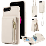 Crossbody Lanyard Zipper Wallet Leather Phone Case, For iPhone XS Max, For iPhone 7 Plus / 8 Plus