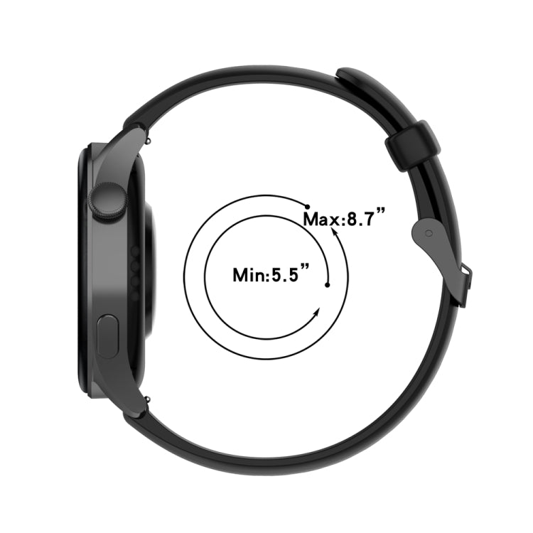 Solid Color Silicone Stainless Steel Black Buckle Watch Band, Black Buckle