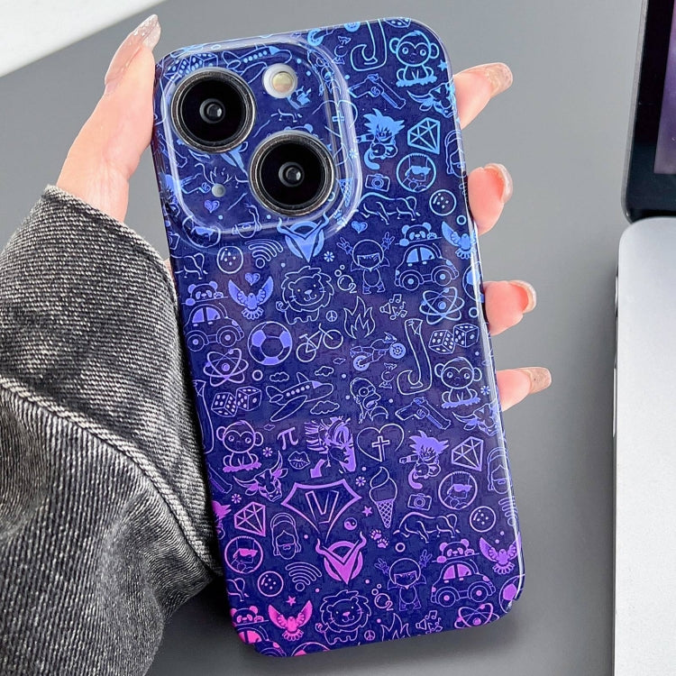 Painted Pattern Precise Hole PC Phone Case, For iPhone 14 Plus