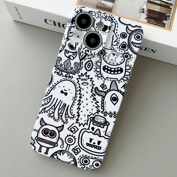 Painted Pattern Precise Hole PC Phone Case, For iPhone 15 Plus