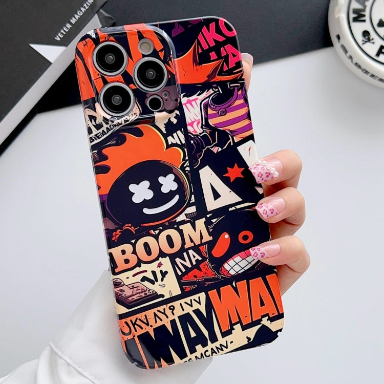 Painted Pattern Precise Hole PC Phone Case, For iPhone 15 Pro Max