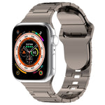 Square Buckle Armor Style Silicone Watch Band, For Apple Watch SE 2023 44mm, For Apple Watch Ultra 49mm, For Apple Watch 8 41mm