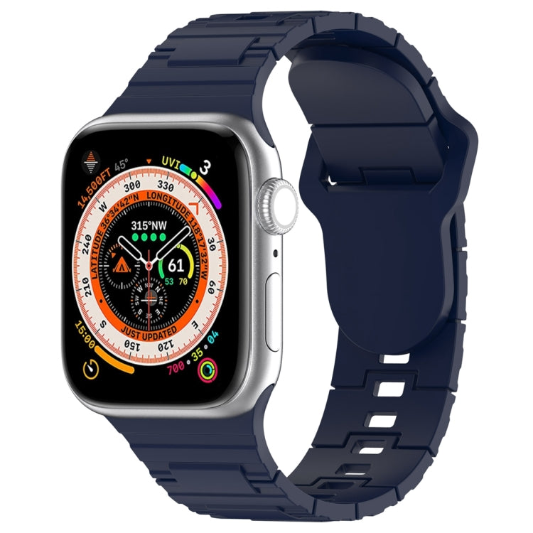 Square Buckle Armor Style Silicone Watch Band, For Apple Watch SE 2023 44mm, For Apple Watch Ultra 49mm, For Apple Watch 8 41mm