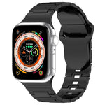 Square Buckle Armor Style Silicone Watch Band, For Apple Watch SE 44mm, For Apple Watch 6 40mm, For Apple Watch 6 44mm