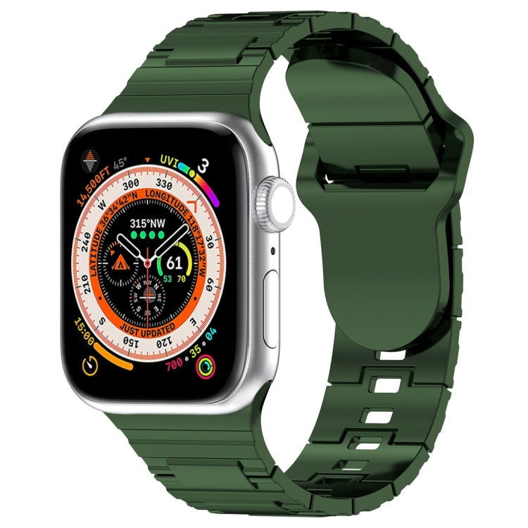 Square Buckle Armor Style Silicone Watch Band, For Apple Watch 5 44mm, For Apple Watch 5 40mm, For Apple Watch 4 44mm