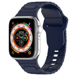 Square Buckle Armor Style Silicone Watch Band, For Apple Watch 5 44mm, For Apple Watch 5 40mm, For Apple Watch 4 44mm