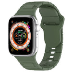 Square Buckle Armor Style Silicone Watch Band, For Apple Watch 3 42mm, For Apple Watch 2 42mm, For Apple Watch 2 38mm