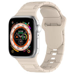 Square Buckle Armor Style Silicone Watch Band, For Apple Watch SE 2023 44mm, For Apple Watch Ultra 49mm, For Apple Watch 8 41mm