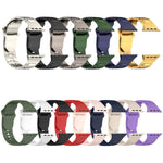 Square Buckle Armor Style Silicone Watch Band, For Apple Watch 3 42mm, For Apple Watch 2 42mm, For Apple Watch 2 38mm