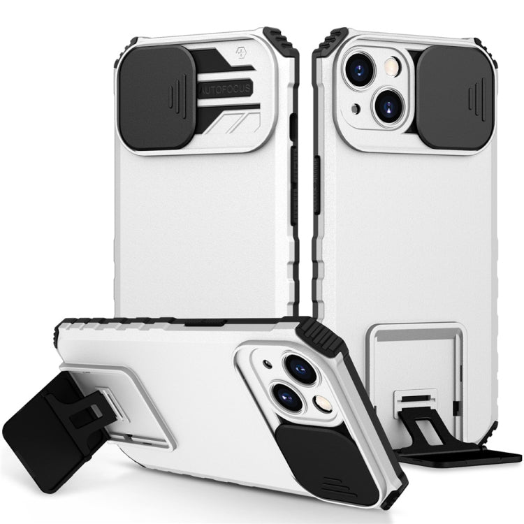 Stereoscopic Holder Sliding Camshield Phone Case, For iPhone 15 Plus, For iPhone 15