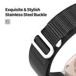 DUX DUCIS GS Series Nylon Loop Watch Band, For Apple Watch Series 7 45mm, For Apple Watch Series 6 40mm, For Apple Watch Series 6 44mm, For Apple Watch Series 5 44mm, For Apple Watch Series 5 40mm, For Apple Watch Series 4 44mm, For Apple Watch 42mm   ...