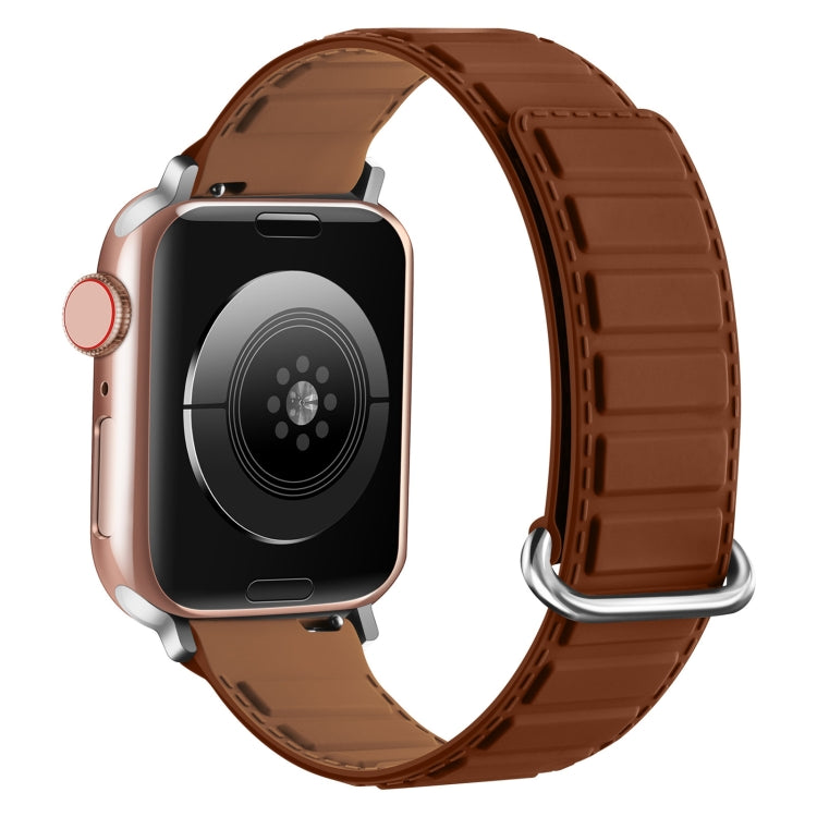 Reverse Buckle Magnetic Silicone Watch Band, For Apple Watch Series 9 41mm, For Apple Watch Ultra 49mm, For Apple Watch Series 8 41mm