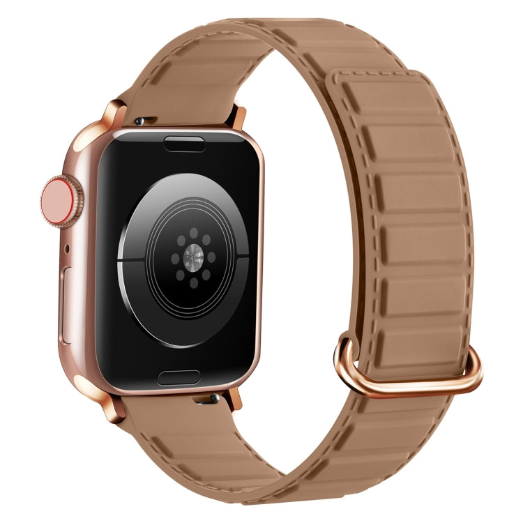 Reverse Buckle Magnetic Silicone Watch Band, For Apple Watch Series 7 41mm, For Apple Watch Series 7 45mm, For Apple Watch SE 40mm
