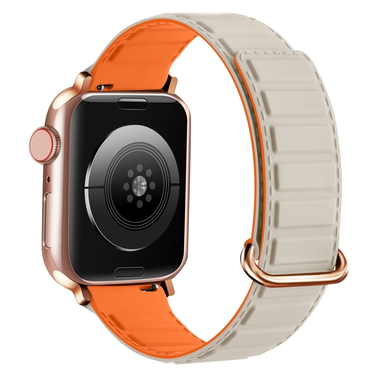 Reverse Buckle Magnetic Silicone Watch Band, For Apple Watch Series 7 41mm, For Apple Watch Series 7 45mm, For Apple Watch SE 40mm