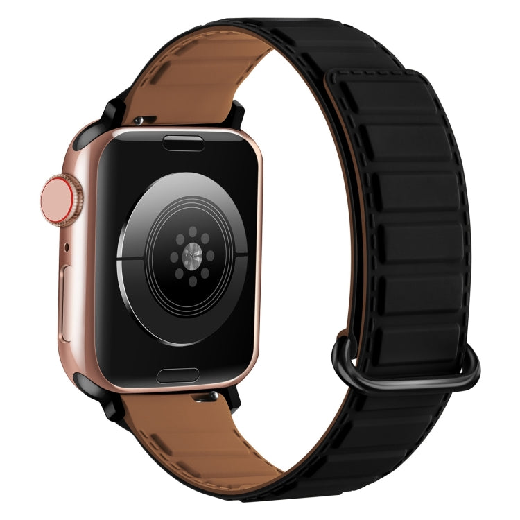 Reverse Buckle Magnetic Silicone Watch Band, For Apple Watch SE 2023 40mm, For Apple Watch Ultra 2 49mm, For Apple Watch Series 9 45mm