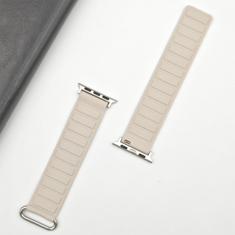 Reverse Buckle Magnetic Silicone Watch Band, For Apple Watch Series 9 41mm, For Apple Watch Ultra 49mm, For Apple Watch Series 8 41mm