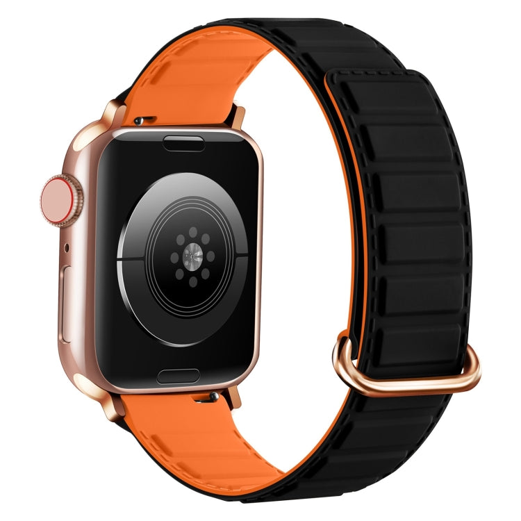 Reverse Buckle Magnetic Silicone Watch Band, For Apple Watch Series 9 41mm, For Apple Watch Ultra 49mm, For Apple Watch Series 8 41mm
