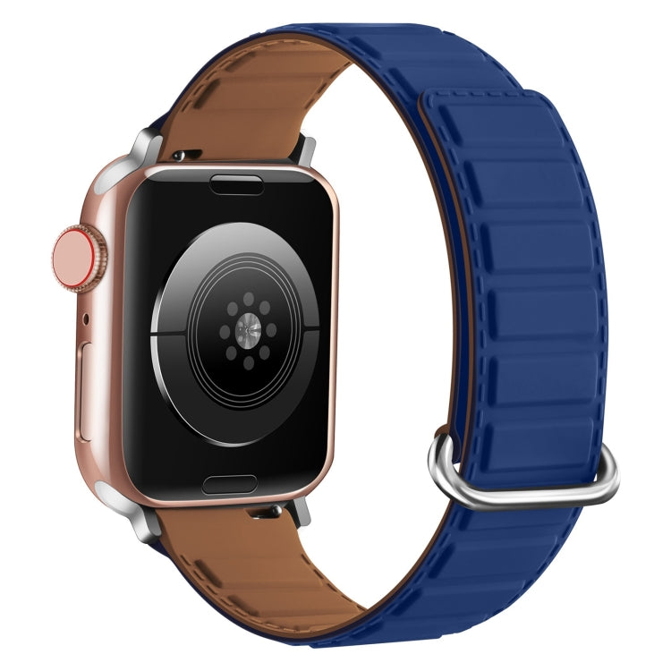 Reverse Buckle Magnetic Silicone Watch Band, For Apple Watch SE 2023 40mm, For Apple Watch Ultra 2 49mm, For Apple Watch Series 9 45mm