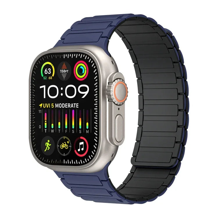 Magnetic Loop Silicone Watch Band, For Apple Watch Series 9 45mm, For Apple Watch Series 9 41mm, For Apple Watch Ultra 49mm