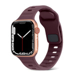 Square Buckle Stripes Silicone Watch Band, For Apple Watch Ultra 2 49mm, For Apple Watch Series 9 45mm