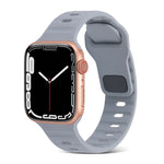Square Buckle Stripes Silicone Watch Band, For Apple Watch Ultra 2 49mm, For Apple Watch Series 9 45mm