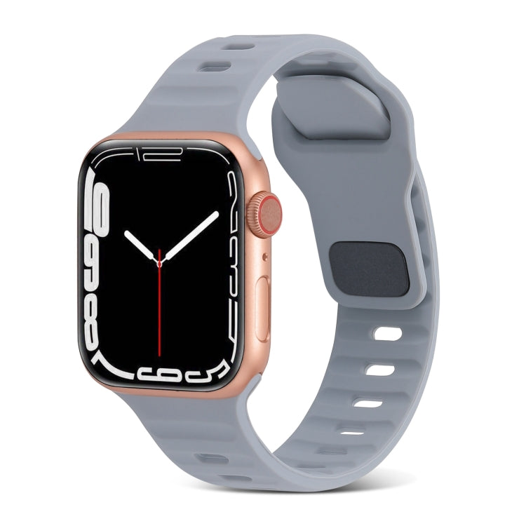 Square Buckle Stripes Silicone Watch Band, For Apple Watch SE 2023 44mm, For Apple Watch SE 2023 40mm