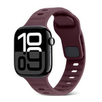 Square Buckle Stripes Silicone Watch Band, For Apple Watch Series 10 46mm, For Apple Watch Series 10 42mm