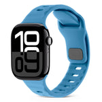 Square Buckle Stripes Silicone Watch Band, For Apple Watch Series 10 46mm, For Apple Watch Series 10 42mm