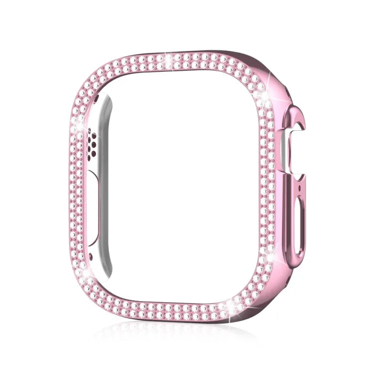 Double Row Diamond Hollow PC Watch Case, For Apple Watch Ultra 2 / Ultra 49mm