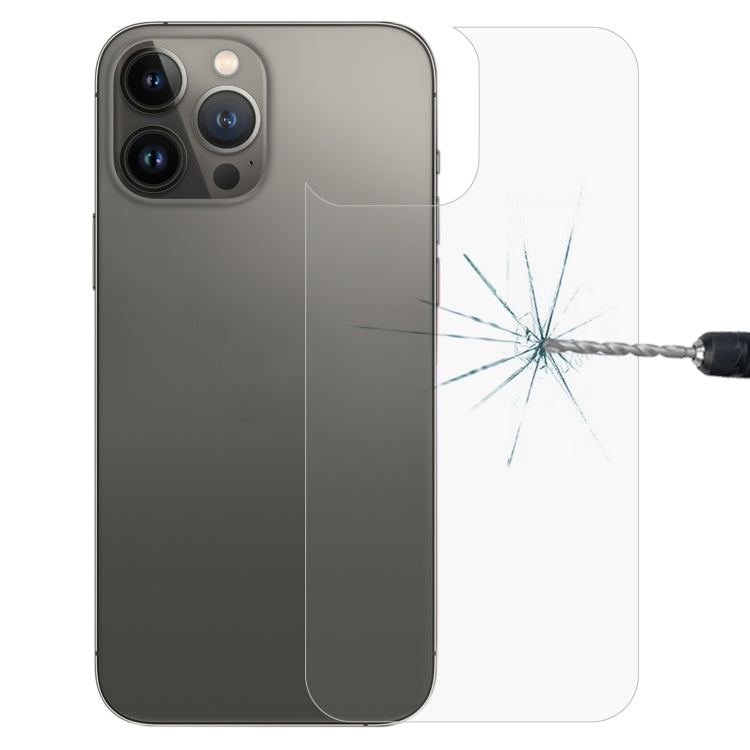 9H 2.5D Half-screen Transparent Back Tempered Glass Film, For iPhone 13 Pro