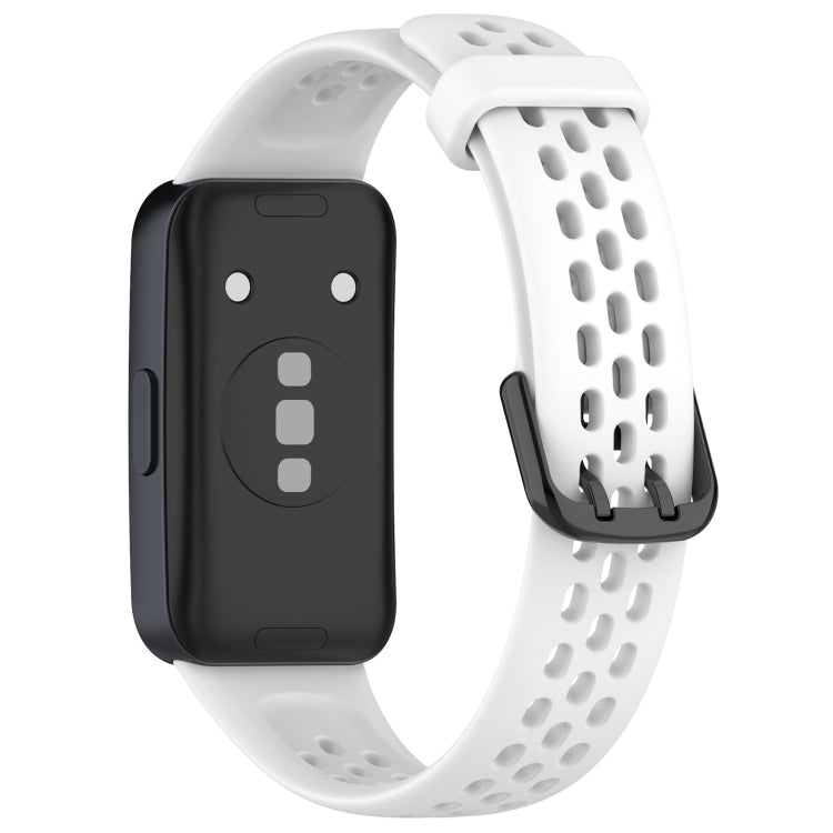 Solid Color Breathable Silicone Watch Band, For Huawei Band 10 / 9 / 8