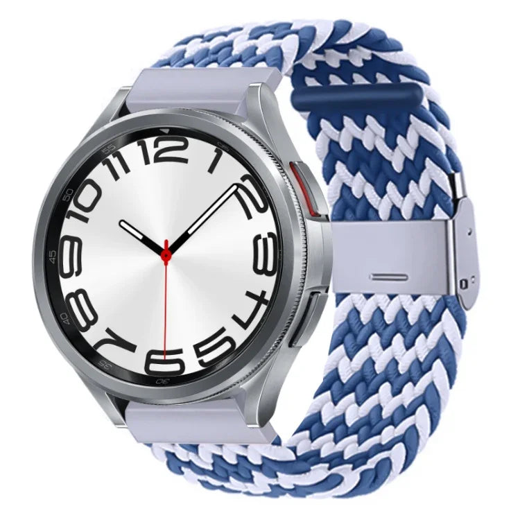 Nylon Braided Metal Buckle Watch Band, For Samsung Galaxy Watch 6 / 6 Classic