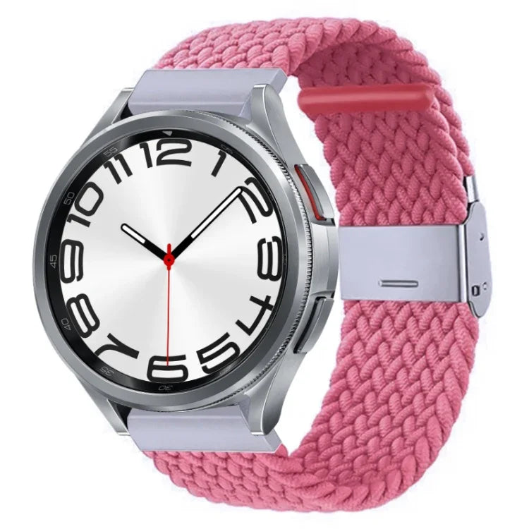 Nylon Braided Metal Buckle Watch Band, For Samsung Galaxy Watch 6 / 6 Classic