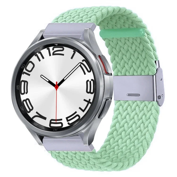 Nylon Braided Metal Buckle Watch Band, For Samsung Galaxy Watch 6 / 6 Classic