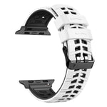 Twill Dual-row Buckle Silicone Watch Band, For Apple Watch Ultra 49mm, For Apple Watch SE 2023 44mm, For Apple Watch SE 2023 40mm, For Apple Watch Ultra 2 49mm, For Apple Watch Series 9 45mm