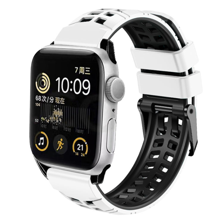 Twill Dual-row Buckle Silicone Watch Band, For Apple Watch SE 40mm, For Apple Watch SE 44mm, For Apple Watch Series 7 41mm, For Apple Watch Series 7 45mm, For Apple Watch Series 6 40mm