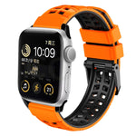 Twill Dual-row Buckle Silicone Watch Band, For Apple Watch Ultra 49mm, For Apple Watch SE 2023 44mm, For Apple Watch SE 2023 40mm, For Apple Watch Ultra 2 49mm, For Apple Watch Series 9 45mm
