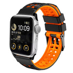 Twill Dual-row Buckle Silicone Watch Band, For Apple Watch Ultra 49mm, For Apple Watch SE 2023 44mm, For Apple Watch SE 2023 40mm, For Apple Watch Ultra 2 49mm, For Apple Watch Series 9 45mm