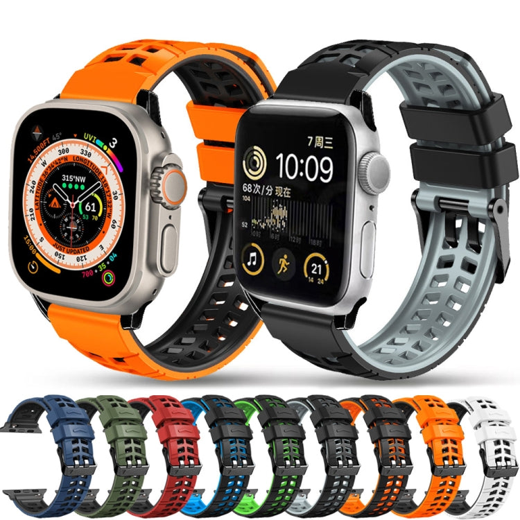 Twill Dual-row Buckle Silicone Watch Band, For Apple Watch Series 4 40mm, For Apple Watch Series 3 38mm, For Apple Watch 38mm, For Apple Watch Series 3 42mm, For Apple Watch Series 2 42mm
