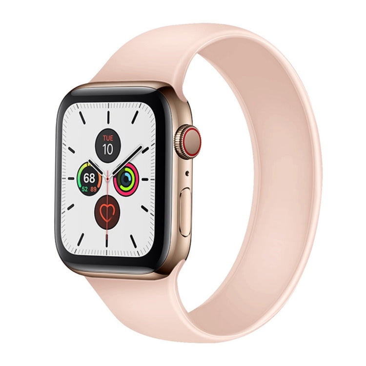 For Apple Watch Series 5 & 4 40mm / 3 & 2 & 1 38mm Solid Color Elastic Silicone Replacement Wrist Strap Watchband, Size:S 130mm, S 130mm, M 143mm, L 156mm