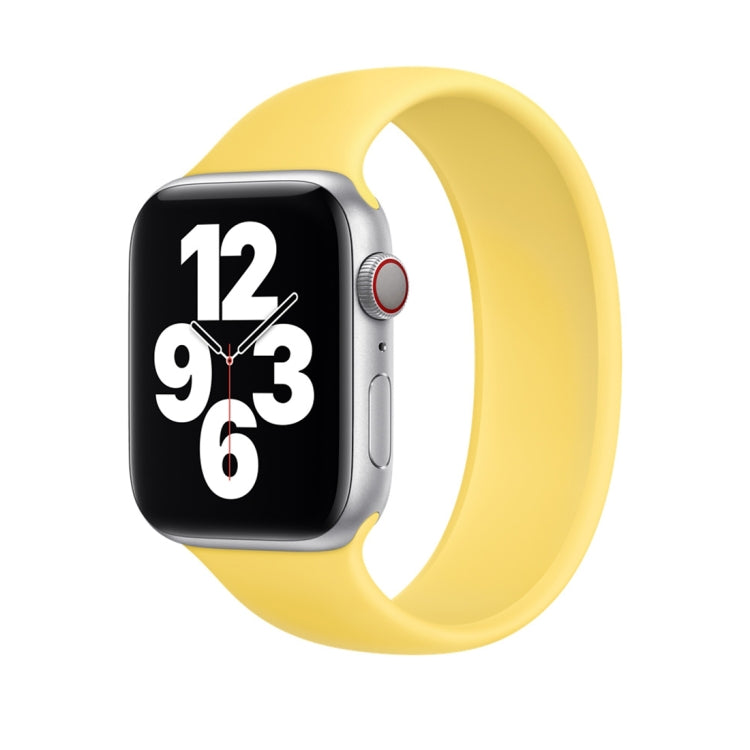 For Apple Watch Series 8&7 41mm / SE 2&6&SE&5&4 40mm / 3&2&1 38mm Solid Color Elastic Silicone Watch Band, Size:L 156mm, Size:L 156mm
